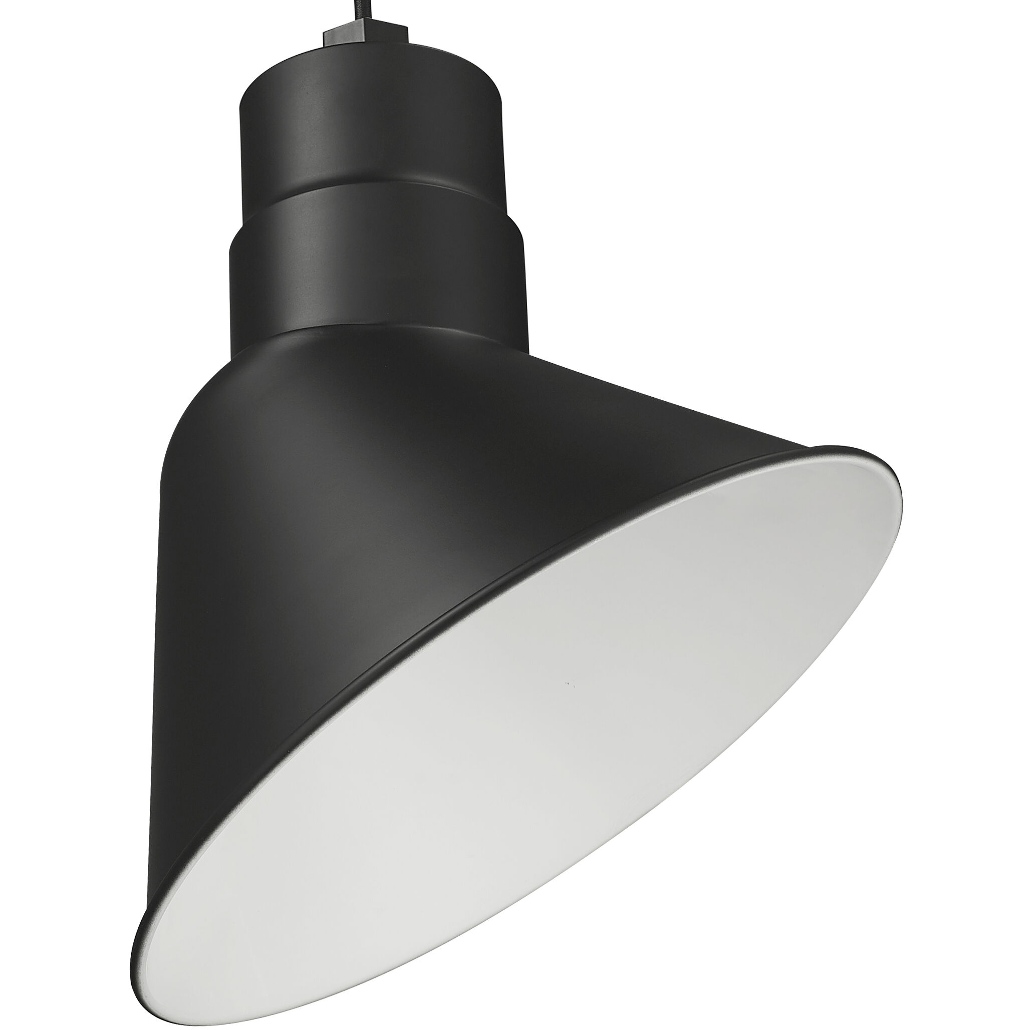 R Series Satin Black 12 inch Angle Shade